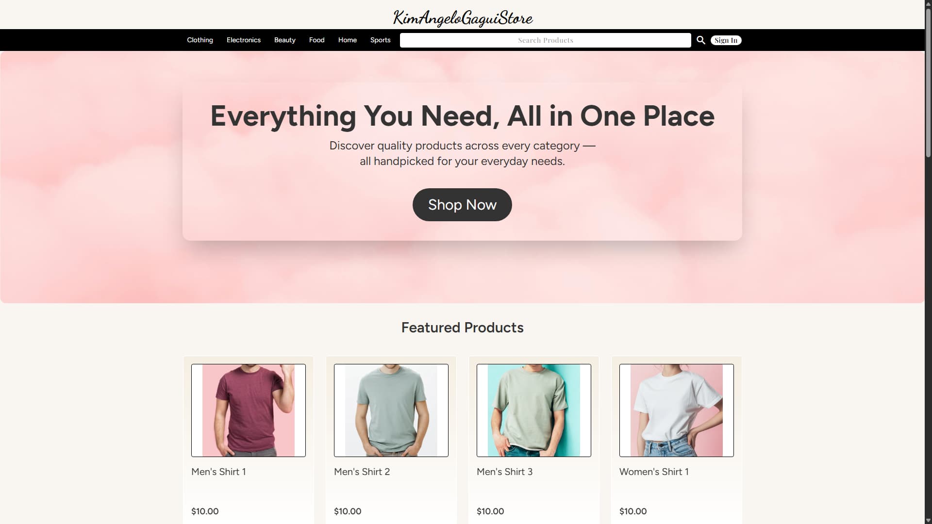 E-commerce Website preview