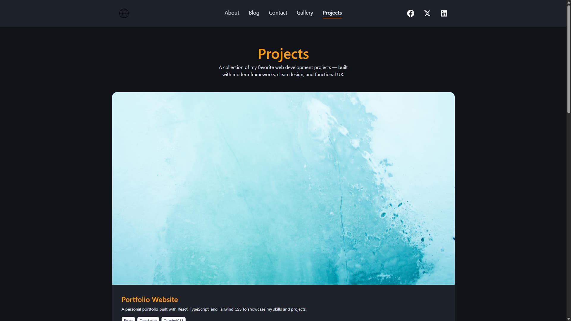 React Portfolio Template: Projects